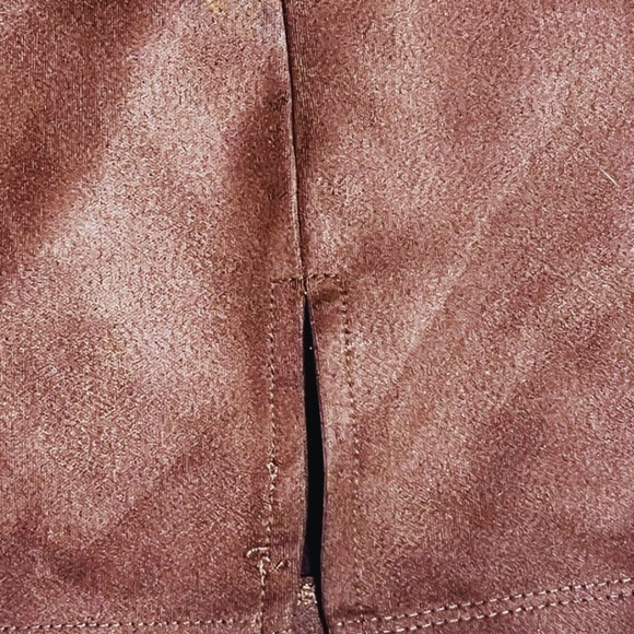 Chic Brown Faux Suede Mini Skirt - Picture 4 of 4